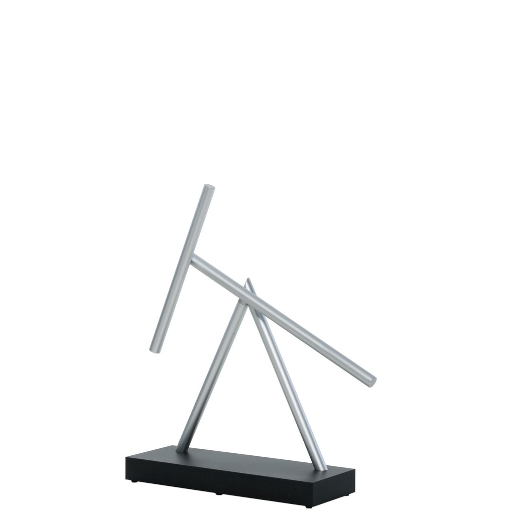 The Swinging Sticks Desktop Toy Black Silver