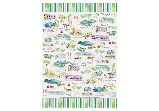 Ashdene Cotton Tea Towel Tasmania 70cmx50cm