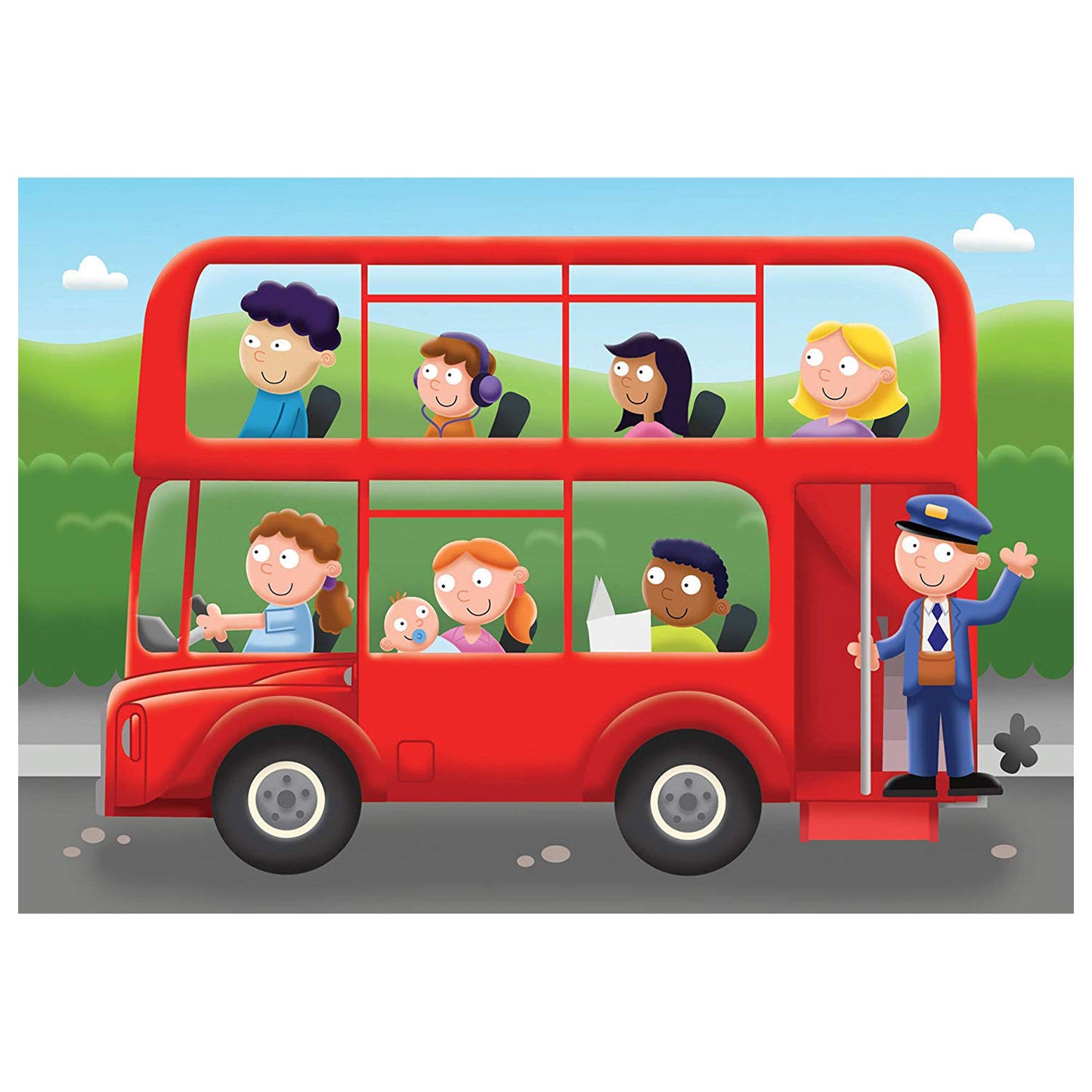 Ravensburger My First Puzzles Travel Far by Train, Bus, Tractor & Car Set Of 4