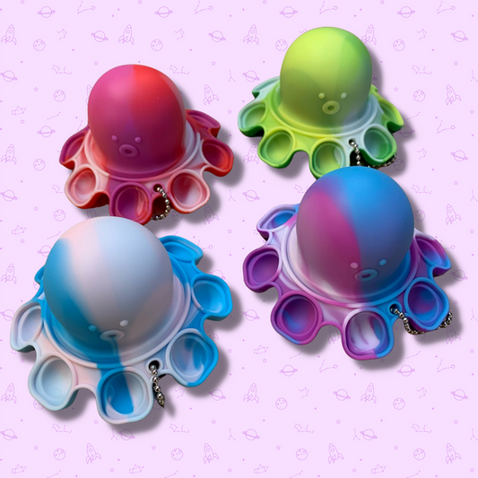 Bubble Popper Octopus Keyring