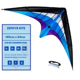 Zephyr Stunt Kite Blue