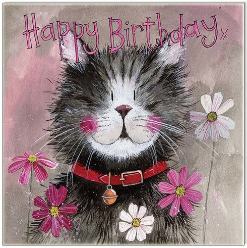 Alex Clark Greeting Card Cat Whiskers Happy Birthday