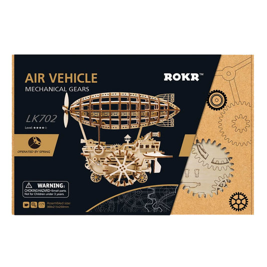Rokr Air Vehicle with Mechanical Gears Construction Kit