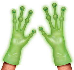 Glow in the Dark Alien Finger Hands