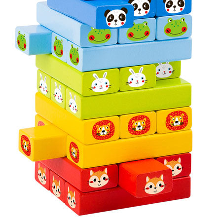 Tooky Toy Wooden Animals Jenga Stacking Game