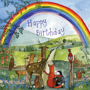 Alex Clark Greeting Card Happy Birthday Rainbow