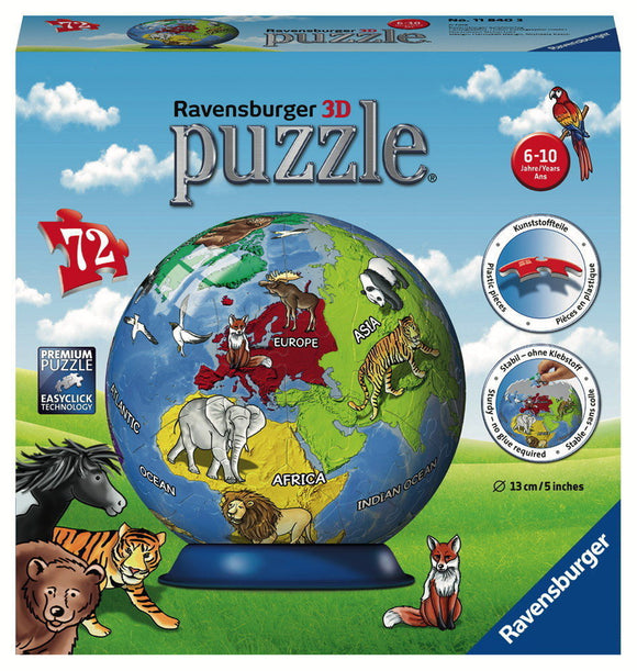 Ravensburger 72pc Jigsaw Puzzle Puzzleball Childrens Globe