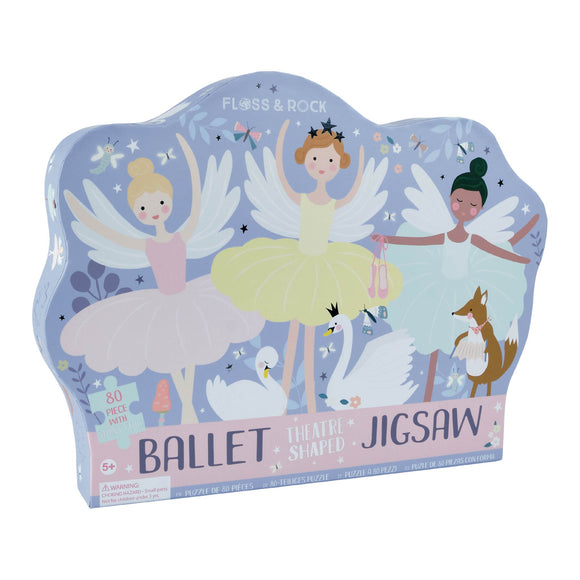 Floss and Rock 80pc Shaped Jigsaw Puzzle Enchanted Ballet
