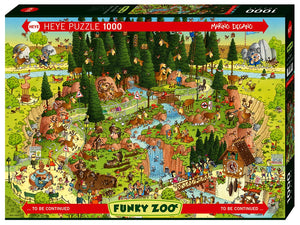 Heye 1000pc Jigsaw Puzzle Funky Zoo Black Forest Habitat