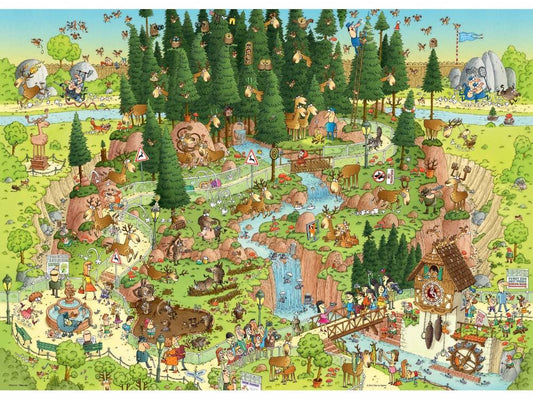 Heye 1000pc Jigsaw Puzzle Funky Zoo Black Forest Habitat