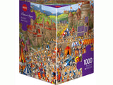 Heye Triangular 1000pc Jigsaw Puzzle Bunny Battles