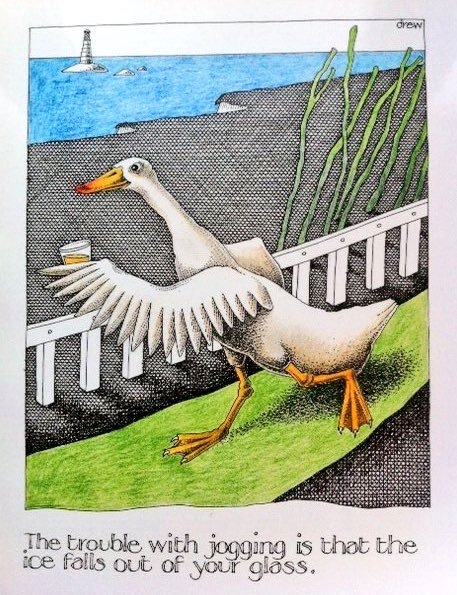 Simon Drew Greeting Card Jogging