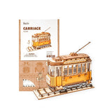 3D Laser Cut Wooden Tram Car Construction Kit