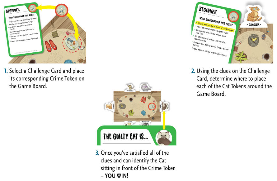 Cat Crimes Logic Board Game