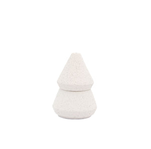 Candle & Incense Holder Paddywax White Speckle Tree Stack Cypress & Fir Small 155g