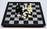 Chess Checkers and Backgammon Set 3 In 1 Magnetic Travel Small Board Game