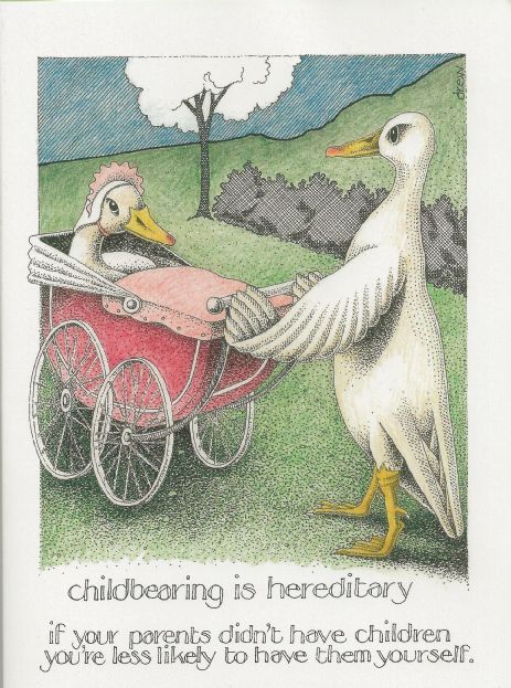 Simon Drew Greeting Card Childbearing