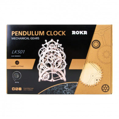 Rokr Pendulum Clock with Mechanical Gears Construction Kit