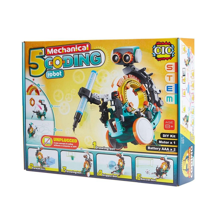 Johnco 5 in 1 Mechanical Coding Robot – Plato's Wonder. Create. Discover