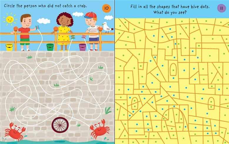 Little Childrens Holiday Tear-Off Pad Activity Book Usborne Softcover Book