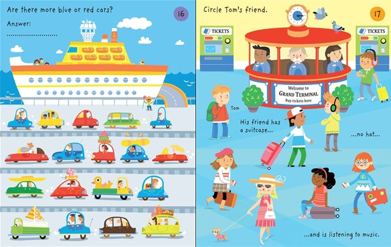 Little Childrens Holiday Tear-Off Pad Activity Book Usborne Softcover Book