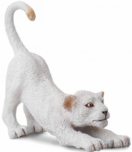 CollectA Wild Animal Figurine White Lion Cub Stretching