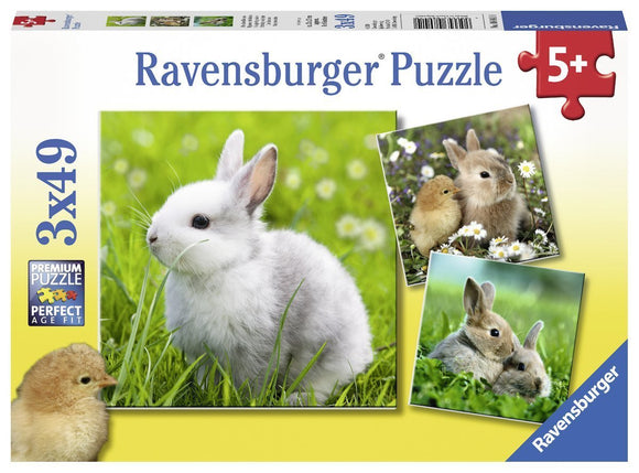 Ravensburger 3x49pc Jigsaw Puzzle Cute Bunnies