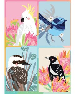 Christie Williams Magnet Greeting Card Aussie Birds