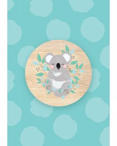 Christie Williams Wooden Magnet Greeting Card Koala