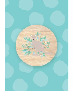 Christie Williams Wooden Magnet Greeting Card Kangaroo