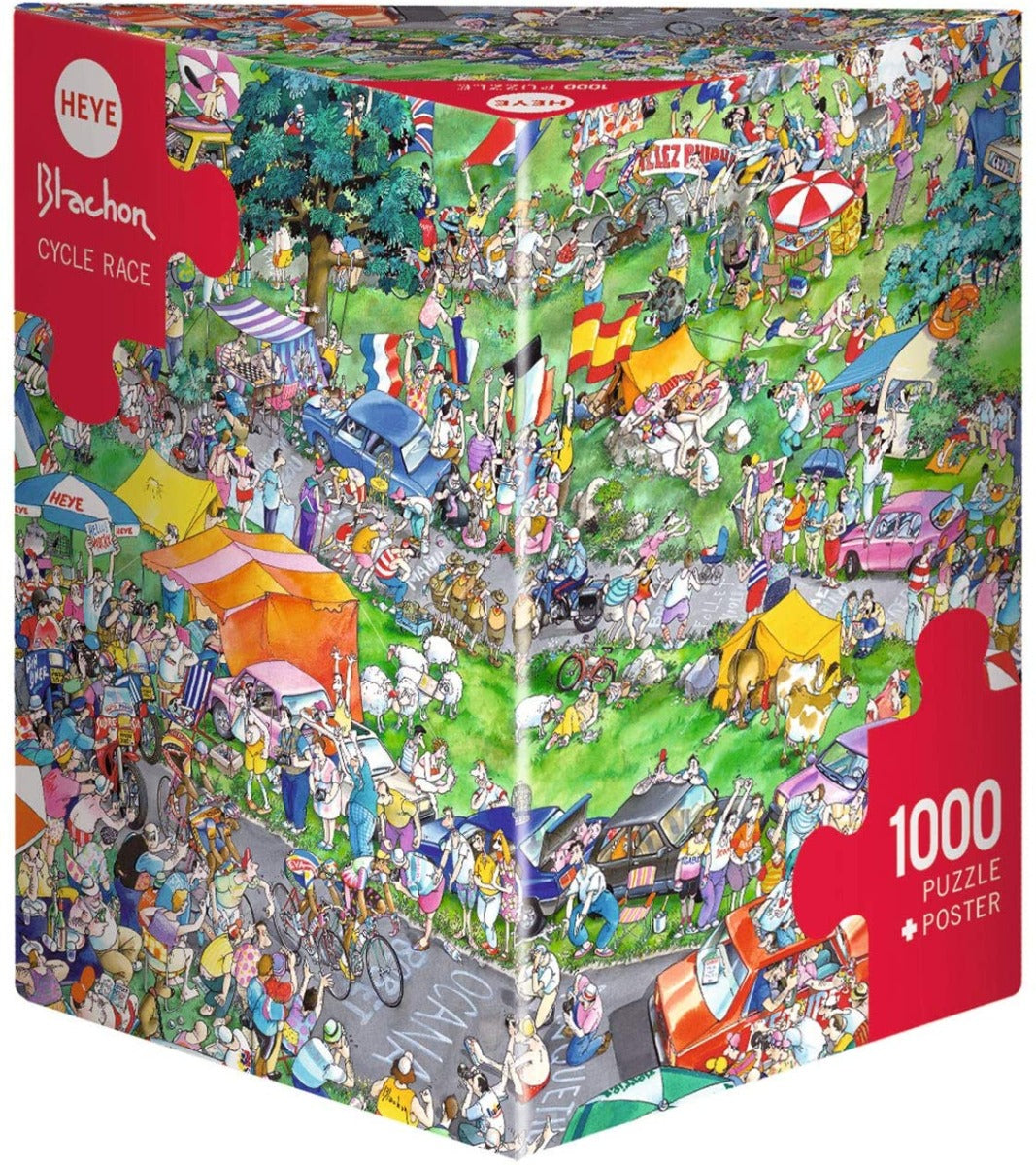 Heye Triangular 1000pc Jigsaw Puzzle Cycle Race