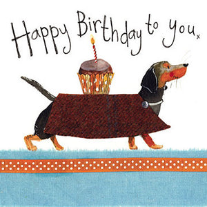 Alex Clark Greeting Card Dachshund Happy Birthday