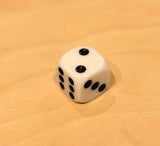 Dice Individual 6 Dot White 16mm