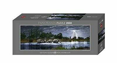 Heye Panorama 2000pc Jigsaw Puzzle Herd Elephants