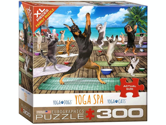 Eurographics 300pc Jigsaw Puzzle Yoga Spa Dogs & Cats