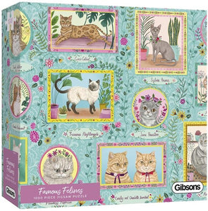 Gibsons 1000pc Jigsaw Puzzle Famous Felines