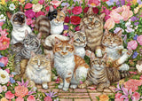 Falcon de Luxe 1000pc Jigsaw Puzzle Floral Cats