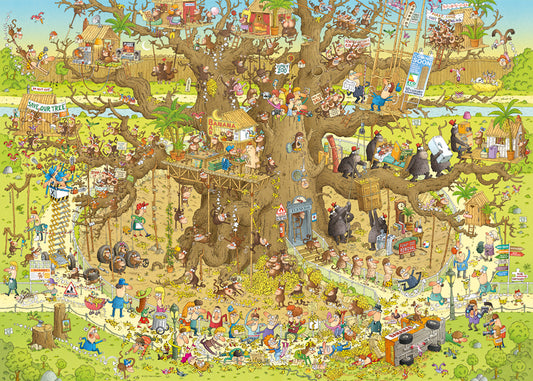 Heye 1000pc Jigsaw Puzzle Funky Zoo Monkey Habitat
