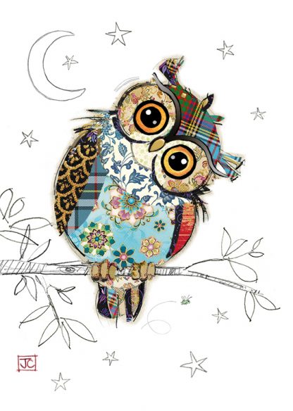 Bug Art Greeting Card Kooks Owen Owl