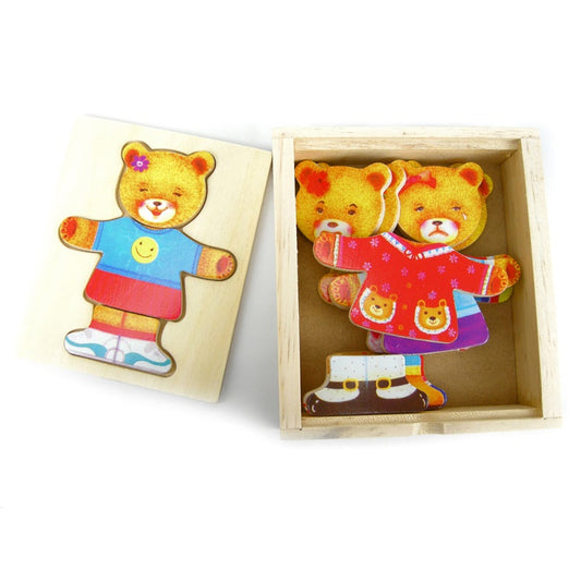 Kaper Kidz Dressing Bear Girl Puzzle Box