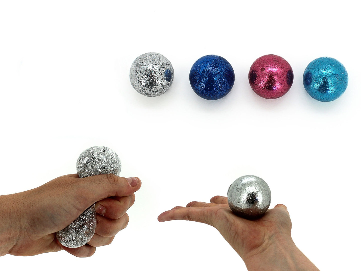 Squishy Gel Orb Ball With Glitter 4.5cm Sensory Toy