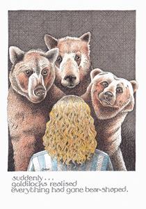 Simon Drew Greeting Card Goldilocks