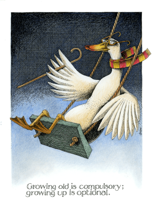 Simon Drew Greeting Card Growing Old