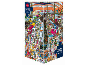 Heye Triangular 2000pc Jigsaw Puzzle Train Station Schone