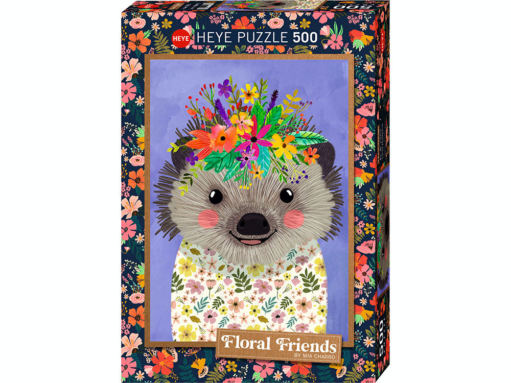 Heye 500pc Jigsaw Puzzle Floral Friends Hedgehog