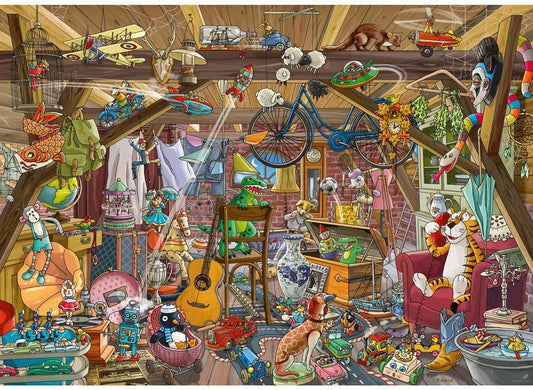 Heye Triangular 1000pc Jigsaw Puzzle In The Attic