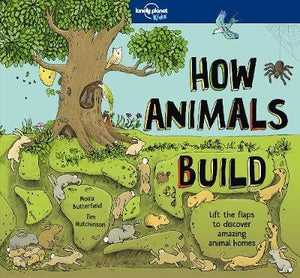 How Animals Build Lift The Flap by Moira Butterfield & Tim Hutchinson Lonely Planet Kids Hardcover Book