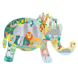 Floss and Rock 40pc Shaped Jigsaw Puzzle Jungle Friends
