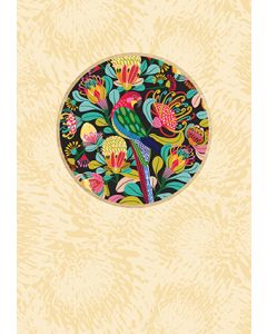Kirsten Katz Wooden Magnet Greeting Card Rosella Australiana