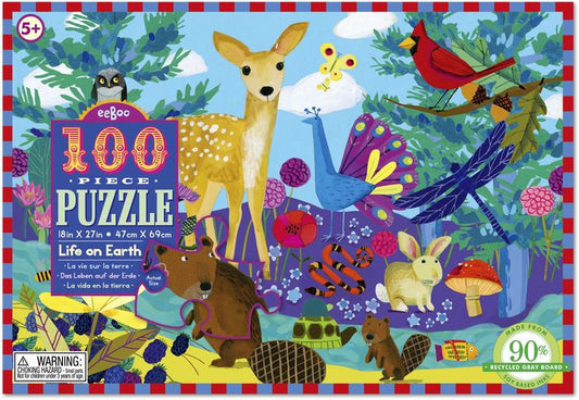 eeBoo 100pc Jigsaw Puzzle Life on Earth